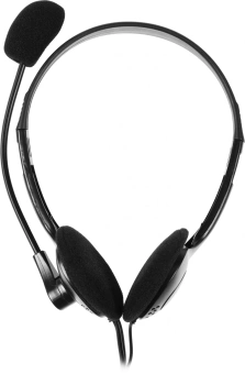 Наушники с микрофоном Defender Aura 102 черный 1.8м накладные оголовье (63102) - купить недорого с доставкой в интернет-магазине