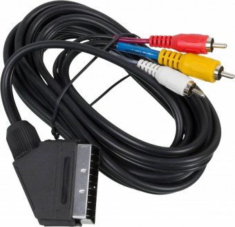 Кабель аудио-видео Ningbo SCART (m)/3хRCA (m) 3м. черный (JSC005-3) - купить недорого с доставкой в интернет-магазине