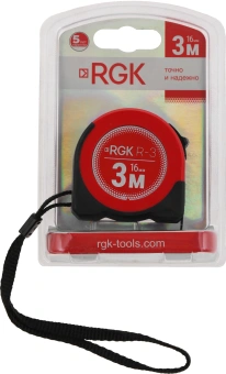 Рулетка строительная RGK R3 дл.полотна 3м изм.шкала в см зацеп простой красный/черный (774895) - купить недорого с доставкой в интернет-магазине