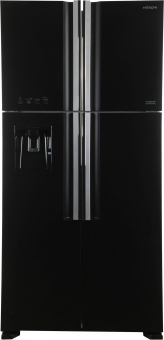 Холодильник Hitachi R-W660PUC7 GBK 2-хкамерн. черный стекло инвертер - купить недорого с доставкой в интернет-магазине