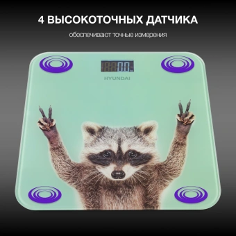 Весы напольные электронные Hyundai H-BS03589 макс.180кг мятный - купить недорого с доставкой в интернет-магазине