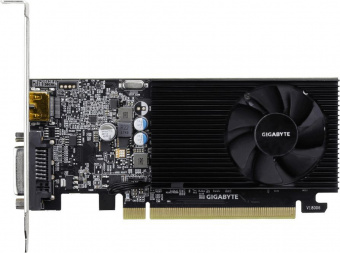 Видеокарта Gigabyte PCI-E GV-N1030D4-2GL NVIDIA GeForce GT 1030 2048Mb 64 DDR4 1177/2100 DVIx1 HDMIx1 HDCP Ret low profile - купить недорого с доставкой в интернет-магазине