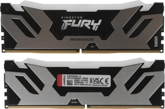 Память DDR5 2x16GB 6400MHz Kingston KF564C32RSAK2-32 Fury Renegade XMP RGB RTL Gaming PC5-51200 CL32 DIMM 288-pin 1.4В kit dual rank с радиатором Ret - купить недорого с доставкой в интернет-магазине
