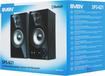 Колонки Sven SPS-621 2.0 черный 28Вт BT - купить недорого с доставкой в интернет-магазине