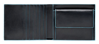 Кошелек мужской Piquadro Blue Square PU1239B2R/N черный натур.кожа - купить недорого с доставкой в интернет-магазине