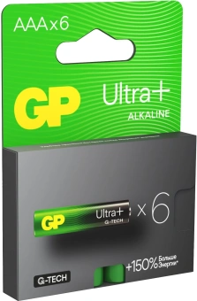 Батарея GP Ultra Plus Alkaline 24AUPA21-2CRB6 AAA (6шт) блистер - купить недорого с доставкой в интернет-магазине