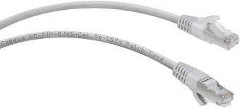 Патч-корд Cabeus PC-FTP-RJ45-CAT.5E-5M-LSZH F/UTP RJ-45 вил.-вилка RJ-45 кат.5E 5м серый LSZH - купить недорого с доставкой в интернет-магазине