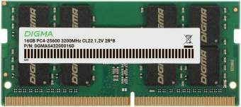 Память DDR4 16GB 3200MHz Digma DGMAS43200016D RTL PC4-25600 CL22 SO-DIMM 260-pin 1.2В dual rank Ret - купить недорого с доставкой в интернет-магазине