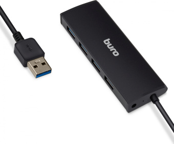 Разветвитель USB 3.0 Buro BU-HUB4-0.5-U3.0 4порт. черный - купить недорого с доставкой в интернет-магазине