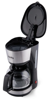 Кофеварка капельная Domfy metal DSM-CM301 1000Вт черный/серебристый - купить недорого с доставкой в интернет-магазине