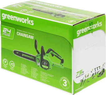 Цепная пила Greenworks GD24CS30K2 аккум. дл.шины:12" (30cm) 1аккум. 2Ач ЗУ (2007007UA) - купить недорого с доставкой в интернет-магазине