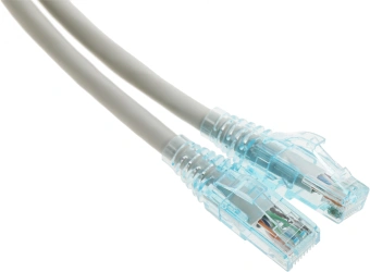 Патч-корд Hyperline PC-LPM-UTP-RJ45-RJ45-C6-2M-LSZH-GY UTP RJ-45 вил.-вилка RJ-45 кат.6 2м серый LSZH 24AWG - купить недорого с доставкой в интернет-магазине