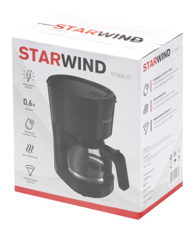 Кофеварка капельная Starwind STD0610 600Вт черный - купить недорого с доставкой в интернет-магазине