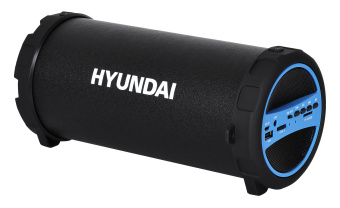 Колонка порт. Hyundai H-PAC220 черный/голубой 10W 1.0 BT/3.5Jack/USB - купить недорого с доставкой в интернет-магазине