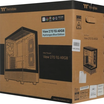 Корпус Thermaltake View 270 TG ARGB Hydrangea голубой без БП ATX 9x120mm 2x140mm 1x200mm 2xUSB3.0 audio bott PSU - купить недорого с доставкой в интернет-магазине
