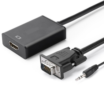 Переходник аудио-видео Premier 5-982-0.15 VGA (m)/HDMI (f)/Jack 3.5 (f) 0.15м. черный - купить недорого с доставкой в интернет-магазине