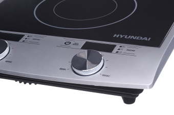 Плита Индукционная Hyundai HYC-0103 серебристый/черный стеклокерамика (настольная) - купить недорого с доставкой в интернет-магазине