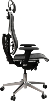 Кресло руководителя Метта Yoga 4DT B2-15D - YM93+Infinity+carbon черный сетка/кожа с подголов. крестов. алюминий хром (комплект 1шт) - купить недорого с доставкой в интернет-магазине