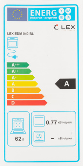 Духовой шкаф Электрический Lex EDM 040 BL черный - купить недорого с доставкой в интернет-магазине