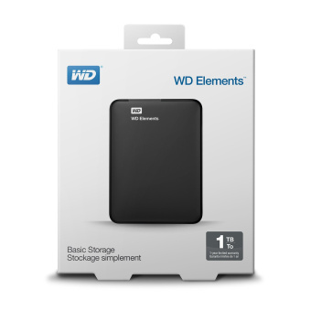 Жесткий диск WD USB 3.0 1Tb WDBUZG0010BBK-WESN Elements Portable 2.5" черный - купить недорого с доставкой в интернет-магазине