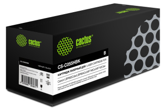 Картридж лазерный Cactus CS-C055HBK 055 H BK черный (7600стр.) для Canon LBP663Cdw/LBP664Cx/MF746Cx/MF742Cdw/MF744Cdw - купить недорого с доставкой в интернет-магазине