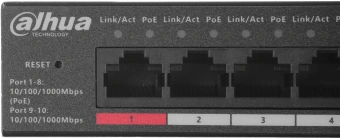 Коммутатор Dahua DH-CS4010-8GT-110 (L2) 10x100Мбит/с 8PoE 110W управляемый - купить недорого с доставкой в интернет-магазине