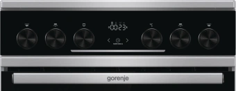 Плита Электрическая Gorenje GEC5C61XPA нержавеющая сталь стеклокерамика (без крышки) - купить недорого с доставкой в интернет-магазине