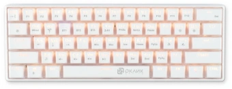 Клавиатура Оклик K763W механическая белый USB беспроводная BT/Radio Multimedia for gamer LED (1920562) - купить недорого с доставкой в интернет-магазине