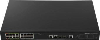 Коммутатор Dahua DH-LR2218-16ET-240 (L2) 16x100Мбит/с 2x1Гбит/с 2xКомбо(1000BASE-T/SFP) 2SFP 14PoE+ 2PoE++ 240W управляемый - купить недорого с доставкой в интернет-магазине