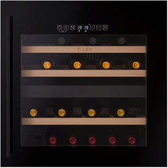 Винный шкаф Lex LWD6036BL dual zone S 1-нокамерн. черный стекло (CHAT500009) - купить недорого с доставкой в интернет-магазине
