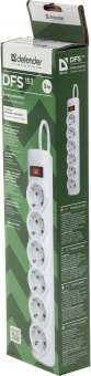 Сетевой фильтр Defender DFS 153 3м (6 розеток) белый (коробка) - купить недорого с доставкой в интернет-магазине