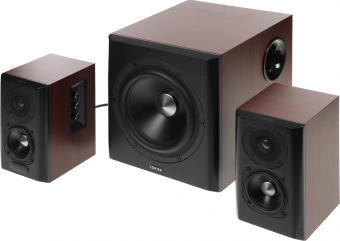 Колонки Edifier S350DB 2.1 коричневый/орех 150Вт BT - купить недорого с доставкой в интернет-магазине
