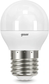 Лампа светодиодная Gauss 9.5Вт цок.:E27 шар 220B св.свеч.бел.нейт. P45 (упак.:1шт) (105102210) - купить недорого с доставкой в интернет-магазине