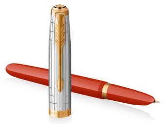 Ручка перьев. Parker 51 Premium (CW2169071) Red Rage GT F сталь нержавеющая подар.кор. - купить недорого с доставкой в интернет-магазине
