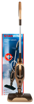 Швабра паровая Starwind SSM5575 1500Вт золотистый/темно-серый - купить недорого с доставкой в интернет-магазине