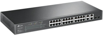 Коммутатор TP-Link SL2428P (L2) 24x100Мбит/с 4x1Гбит/с 2xКомбо(1000BASE-T/SFP) 24PoE+ 250W управляемый - купить недорого с доставкой в интернет-магазине