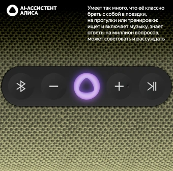 Умная колонка Yandex Стрит Алиса зеленый 30W 2.0 BT/Wi-Fi 10м 3300mAh (YNDX-00030GRN) - купить недорого с доставкой в интернет-магазине