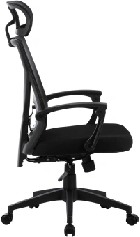 Кресло Cactus CS-MC414-BK черный сетка/ткань с подголов. крестов. пластик - купить недорого с доставкой в интернет-магазине