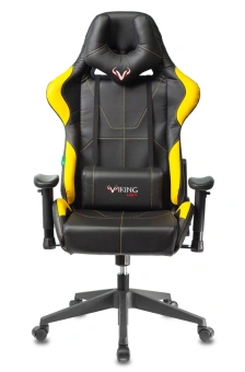 Кресло игровое Zombie VIKING 5 AERO черный/желтый эко.кожа с подголов. крестов. пластик - купить недорого с доставкой в интернет-магазине