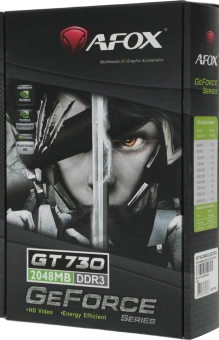 Видеокарта Afox PCI-E 2.0 AF730-2048D3L6 NVIDIA GeForce GT 730 2Gb 128bit GDDR3 700/1333 DVIx1 HDMIx1 CRTx1 HDCP Ret low profile - купить недорого с доставкой в интернет-магазине