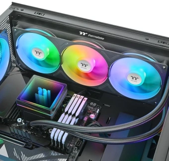 Система водяного охлаждения Thermaltake TH360 V3 ARGB Soc-AM5/AM4/1200/1700/1851 черный 4-pin 37.8dB Al Ret (CL-W466-PL12SW-A) - купить недорого с доставкой в интернет-магазине