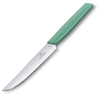 Нож кухонный Victorinox Swiss Modern (6.9006.1241) стальной столовый для стейка лезв.120мм прямая заточка мятный - купить недорого с доставкой в интернет-магазине