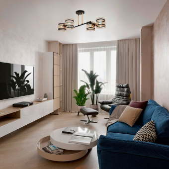 Люстра Hiper Shepard H213-4 потолоч. черный/прозрач. - купить недорого с доставкой в интернет-магазине