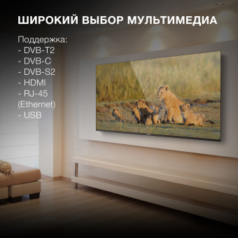 Телевизор LED Hyundai 65" H-LED65BU7006 Android TV Frameless Metal черный/серебристый 4K Ultra HD 60Hz DVB-T DVB-T2 DVB-C DVB-S DVB-S2 USB WiFi Smart TV - купить недорого с доставкой в интернет-магазине