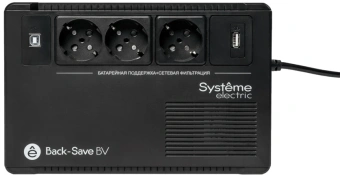 Источник бесперебойного питания Systeme Electriс BV BVSE400RS 240Вт 400ВА черный - купить недорого с доставкой в интернет-магазине