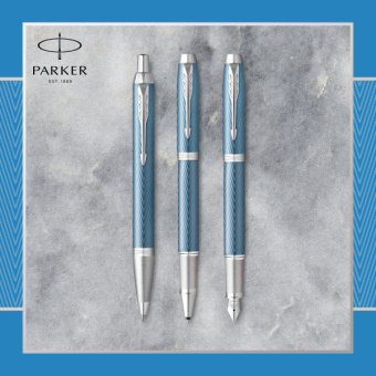 Ручка перьев. Parker IM Premium F318 (CW2143651) Blue Grey CT F сталь нержавеющая подар.кор. - купить недорого с доставкой в интернет-магазине