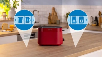 Тостер Bosch TAT2M124 950Вт красный - купить недорого с доставкой в интернет-магазине