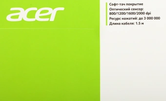 Мышь Acer OMW120 черный оптическая 2000dpi USB 6but (ZL.MCEEE.00H) - купить недорого с доставкой в интернет-магазине
