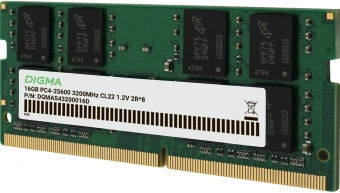 Память DDR4 16Gb 3200MHz Digma DGMAS43200016D RTL PC4-25600 CL22 SO-DIMM 260-pin 1.2В dual rank Ret - купить недорого с доставкой в интернет-магазине