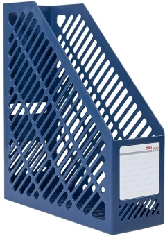 Лоток вертикальный Deli E9842 BLUE 1отд. для бумаг синий пластик - купить недорого с доставкой в интернет-магазине